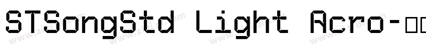 STSongStd Light Acro字体转换